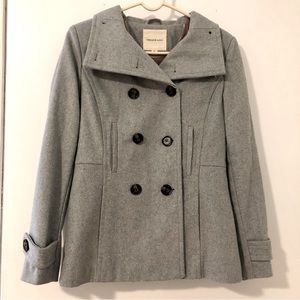 Thread & Supply Gray Wool Blend Peacoat